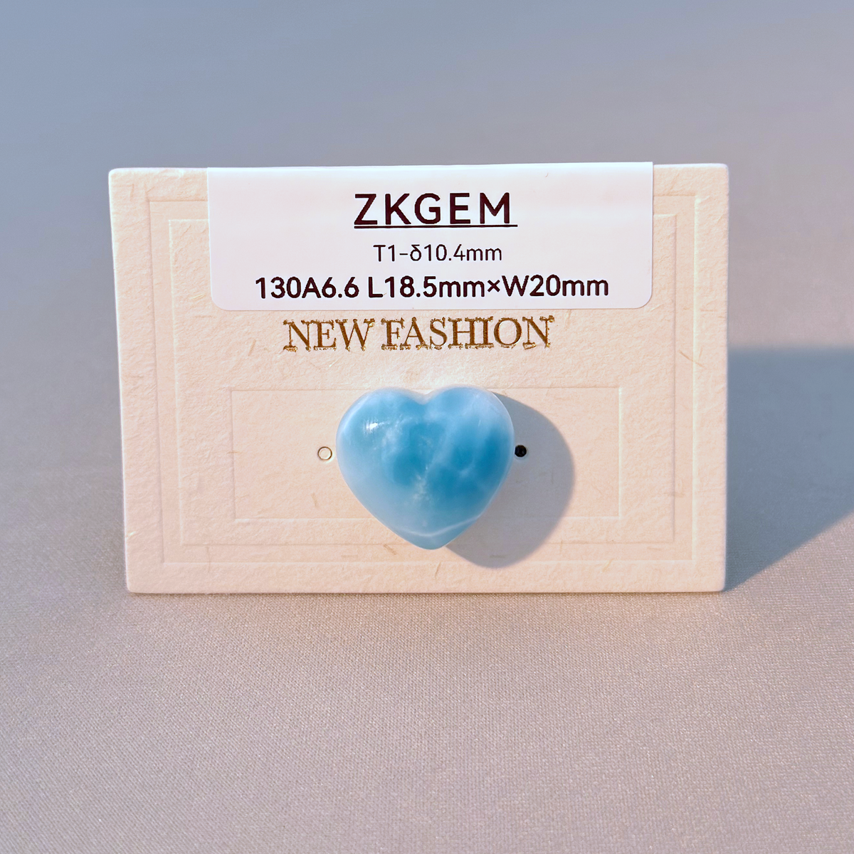Larimar Heart-Shaped Loose Stone, High Quality Natural Stone