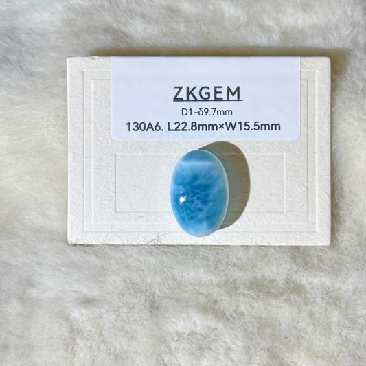 High-quality oval larimar loose stone