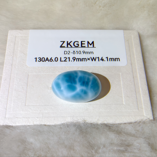 High-quality oval larimar loose stone